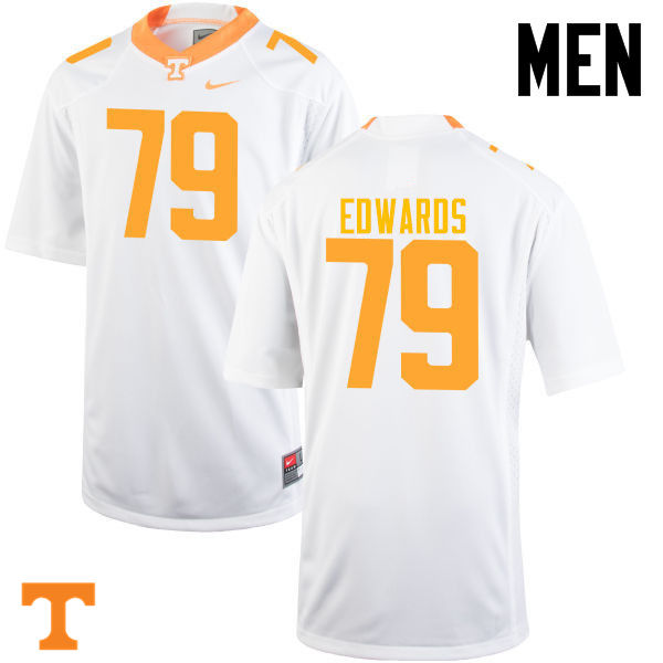 Men #79 Thomas Edwards Tennessee Volunteers College Football Jerseys-White